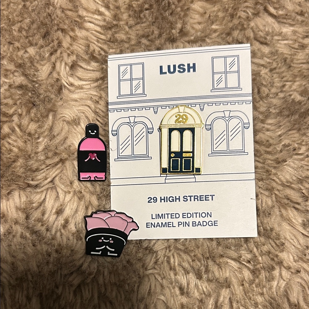 Lush Cosmetics Enamel Pin Set